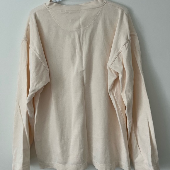 Cotton henley men’s loungewear cream - Picture 5 of 6